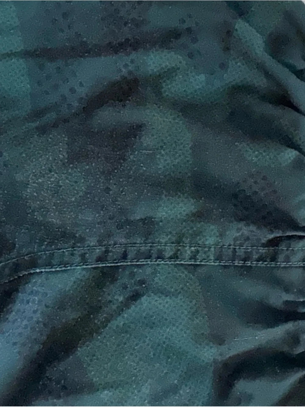 Toddler Dark Green Camo Swim Trunks with Black Trim